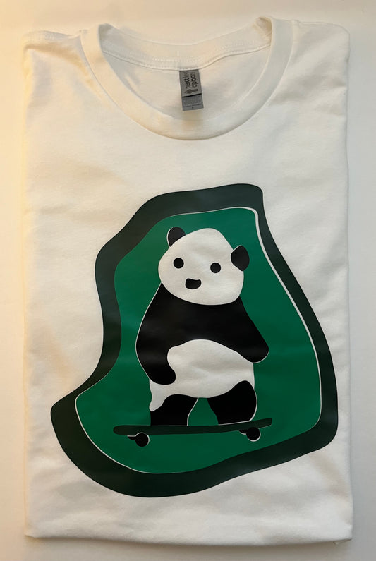 Panda on skateboard